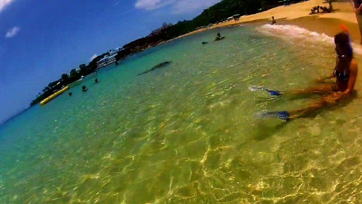 beach, snorkel, mask, tuba, gopro, beach, caribbean, blue, yellow