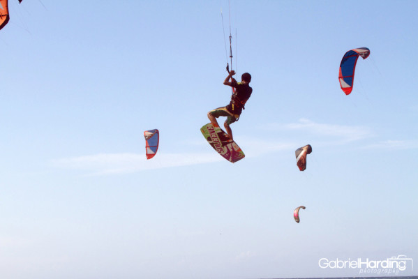 kiter, kiteboarding, blue, blue sky, kites, dominican republic