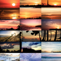 sunrise, 30 days, collage