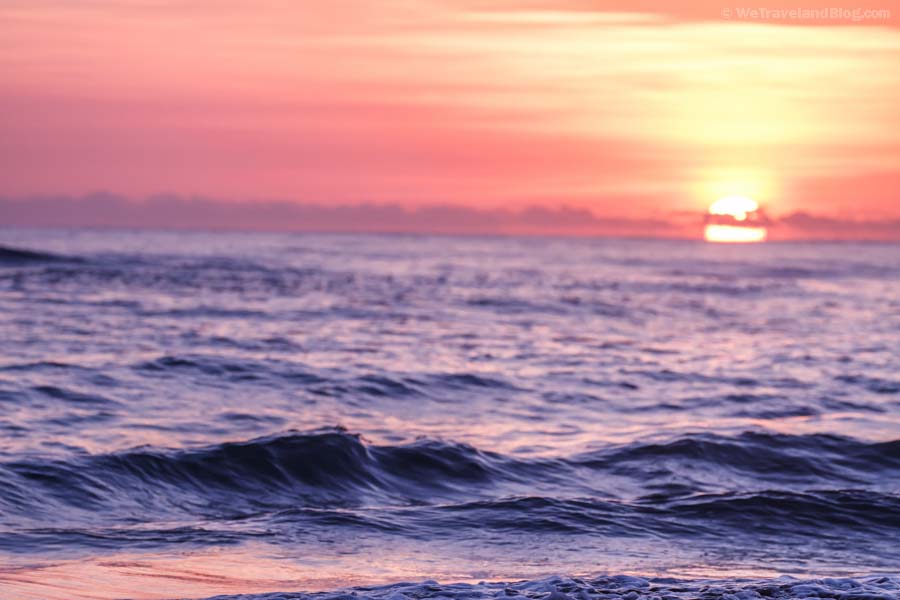 sunrise, ocean, water, beach, colors