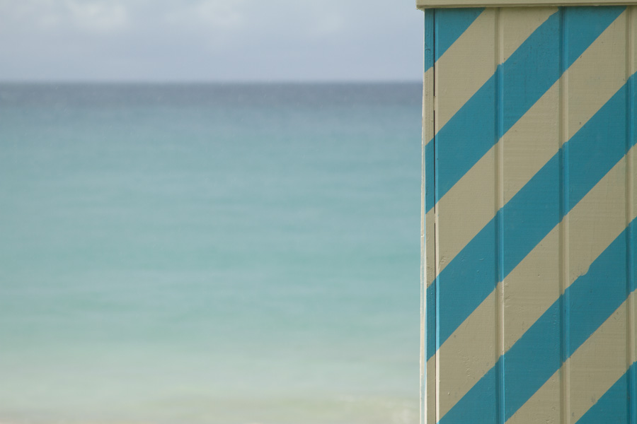 beach hut, hut, beach, blue, stripes