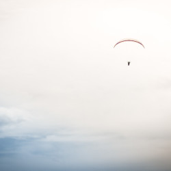 paragliding, parachute, sky, alone, lonely, clouds, flying, evening, https://wetravelandblog.com