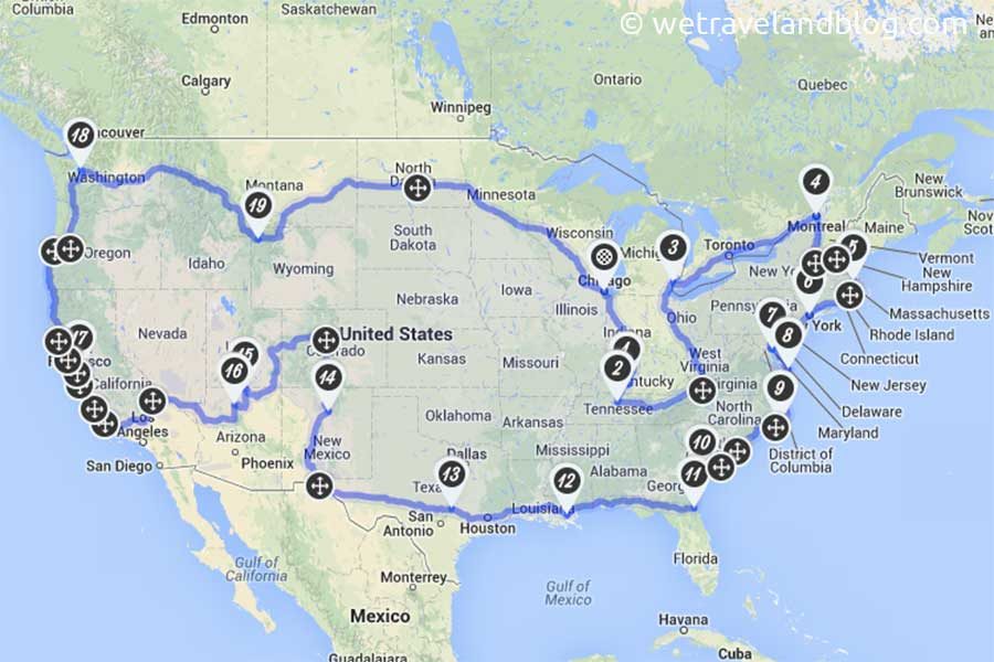 planning a road trip in the us, us map, map, united states, THE ...